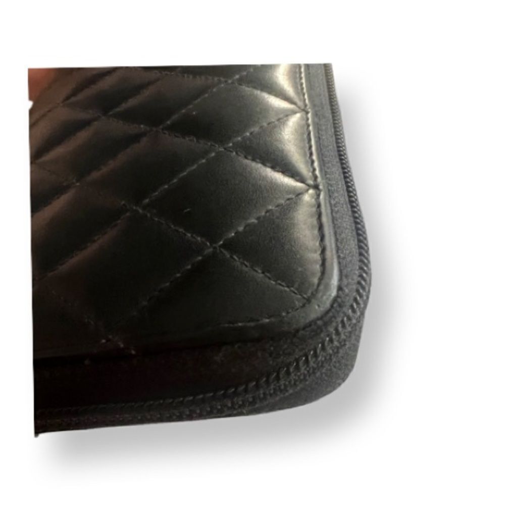 Chanel Black Calfskin Quilted Cambon Ligne Long Zip Around Wallet - Picture 11 of 16